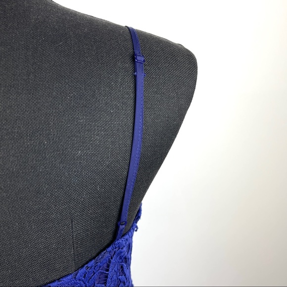 🐯2/$15🐯 ZARA Lace Crochet Indigo Blue Camisole - Picture 7 of 15